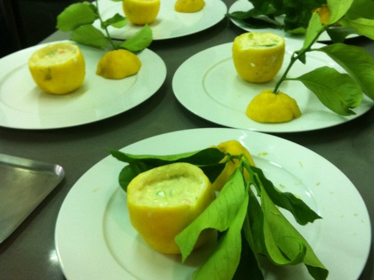 Risotto limone zucchine e gamberi 